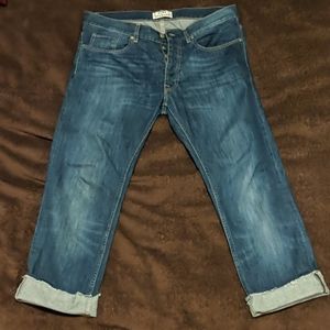 ACNE CROPPED Roc Verakai Slim Fit Jeans Unisex